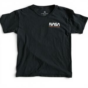 NASA Youth Large Astronaut Graphic TShirt Hyperspace Cotton Space Sci Fi STEM